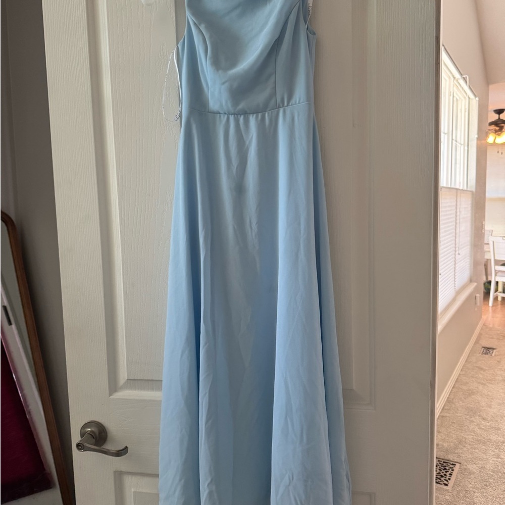 Elegant Light Blue Women's Dress